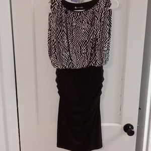 Valerie Bertinelli ,Brown Midi Dress